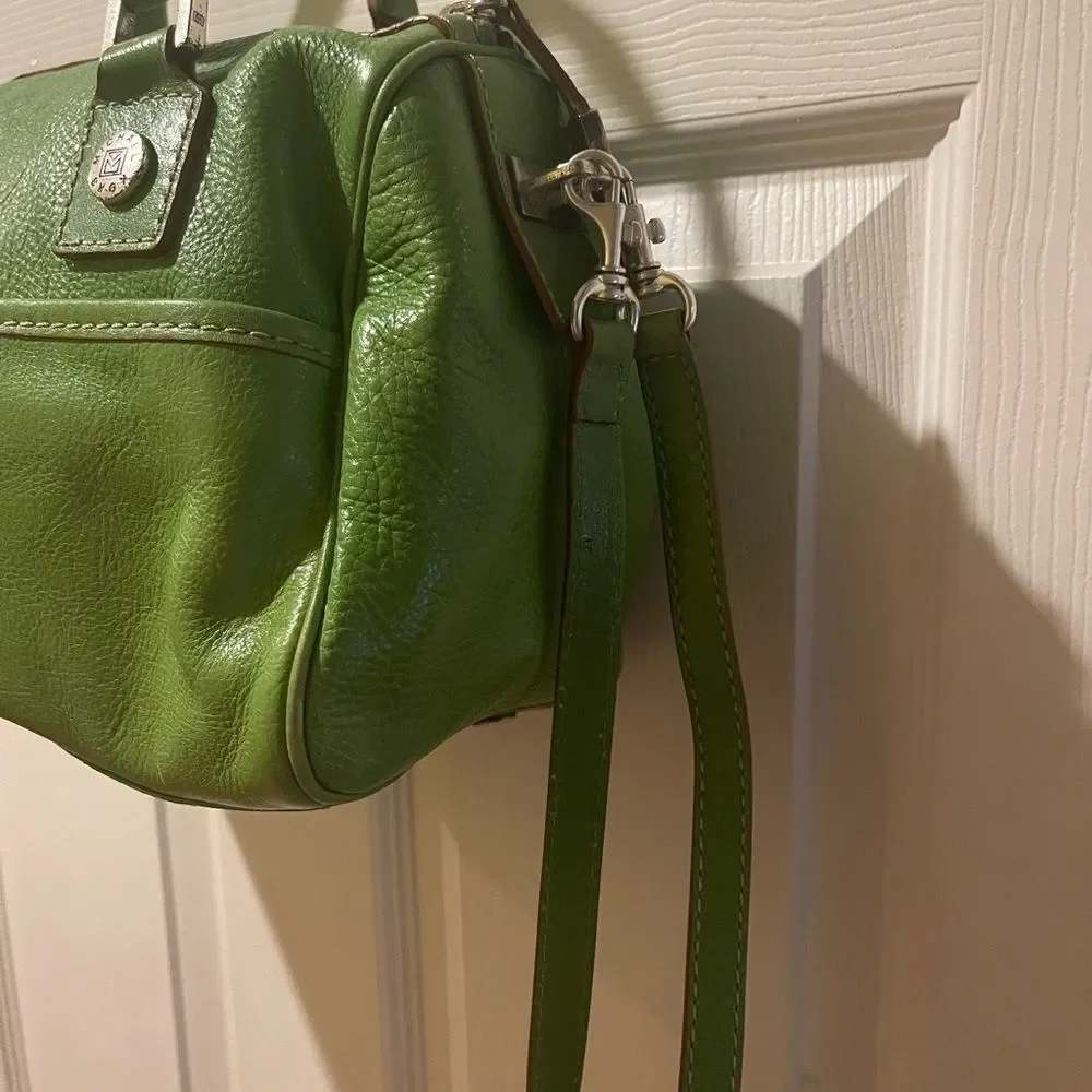 Michael Kors lime Green Leather Satchel with silver tone hardwares. - Picture 7 of 16